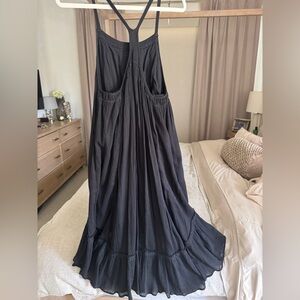 Free People Maxi/Midi Gauze dress BLACK
